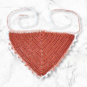 Hair Bandana Crochet Picot for Teens or Adults, Brand New Handmade
